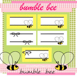 Free printable bumble bee and bow tags – ausdruckbare Biene ...