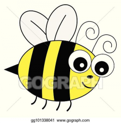 Vector Clipart - Cute bumblebee bug. Vector Illustration ...