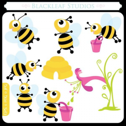 Springs Baby Busy Bees ORIGINAL digital clip art illustration set ...