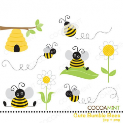 Cute Bumble Bee Clip Art | Bumble bees, Clip art and Bees