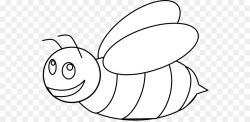Bumblebee Outline Honey bee Clip art - Cartoon Bee Coloring Page png ...