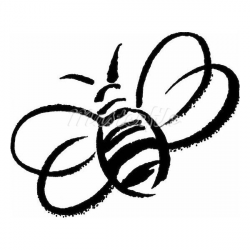A black and white drawing of a bumblebee Stock Photo - Royalty-Free ...