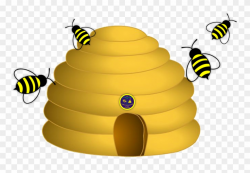 Bee Hive Clipart Yellow Bee - Bumble Bee Clip Art - Png ...