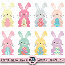 Easter Bunny Clipart BUNNY CLIP ART packEaster