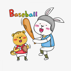 Baseball Bunny, Handsome, Bunny, Baseball PNG Image and Clipart for ...