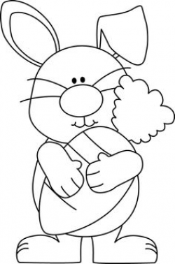 easter bunny clipart black and white 5 | Clipart Station