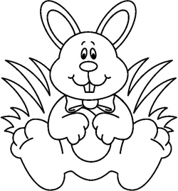Easter Bunny Clipart Black And White - Letters