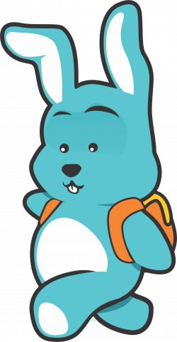 Clipart - Blue Bunny Character