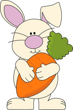 bunny clipart bunny art bunny with giant carrot white bunny rabbit ...