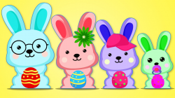 Easter Bunny Finger Family Nursery Rhymes Video and Learn Colors ...