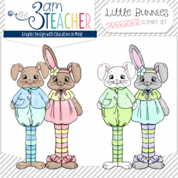 Mini FREEBIE from The 3AM Teacher!! Easter Bunny Friends Clipart ...