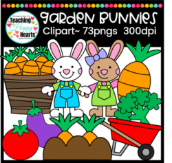 Garden Bunnies Clipart by Victoria Saied | Teachers Pay Teachers