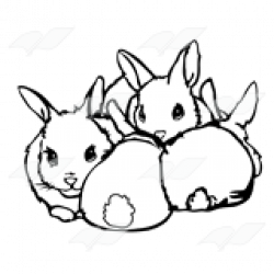 Abeka | Clip Art | Group of Rabbit Kits—four baby rabbits