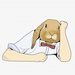 Cute Illustrations With A Weak Head Bunny, Lovely Illustrations ...