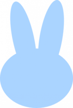 Blue Bunny Head Clip Art at Clker.com - vector clip art online ...