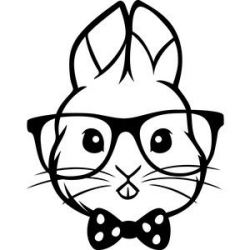 Hipster easter bunny | Silhouette design, Easter bunny and Silhouettes