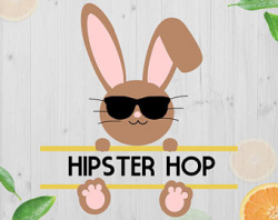 Hipster rabbit svg | Etsy