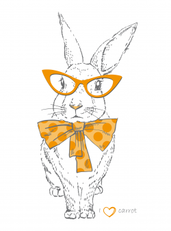 Free Hipster Easter Bunny Printable Wall Art Sign - The Graffical Muse