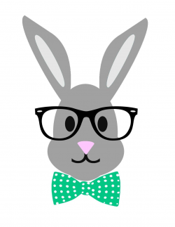 DIY Hipster Bunny Tee with Free Printable Iron On Bunny | Free ...