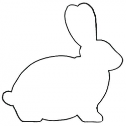 Bunny Templates Silhouette Coloring Pages Bunny Rabbit Outline ...