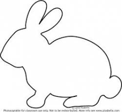Sitting bunny pattern. Use the printable outline for crafts ...