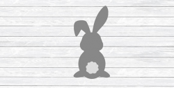 Easter Bunny Svg cut file for Silhouette, Cricut, Rabbit cotton tail ...