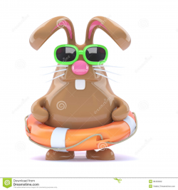Rabbit clipart swimming - Pencil and in color rabbit clipart swimming
