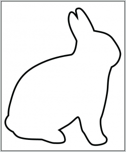 Happy Rabbit Image Template Happy Rabbit Image Easter Bunny Outline ...