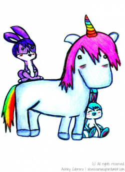 Rainbow Unicorn w/ Bunnies by | Clipart Panda - Free Clipart Images