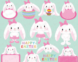Easter clipart Easter Bunny clipart Floppy Ear Bunny