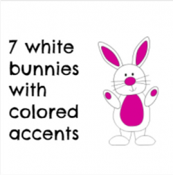 Bunny Rabbit Clipart ~ Rainbow colors ~ Easter Bunny ~ 2 versions ~