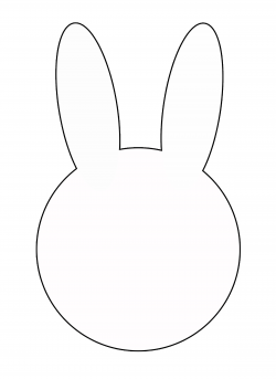 bunny-head-outline-clipart-1.jpg (2400×3300) | school | Pinterest ...