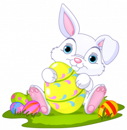 Easter Bunny with Eggs Decor PNG Clipart Picture | Gallery ...