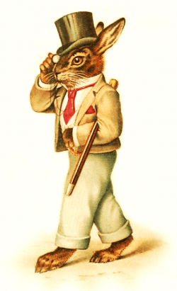 Victorian Bunny Rabbit Clipart