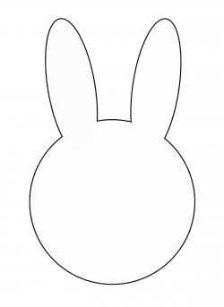 Bunny Head Outline Clipart