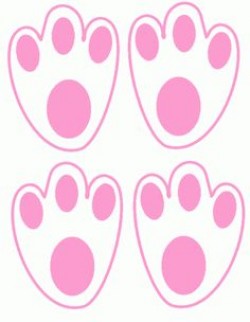 Easter Bunny footprint - Large. To cut, colour or use as a template ...