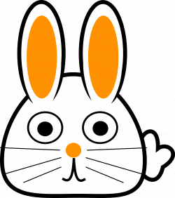 Clipart - Spring Bunny front orange