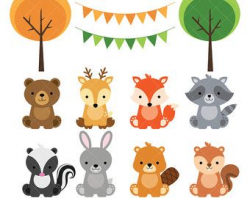 Baby Animals Clipart DIY Baby Shower Pastel Cute Elephant ...