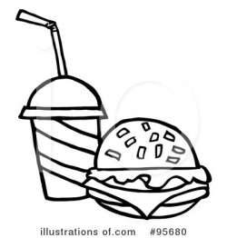 Burger Clipart #95680 - Illustration by Hit Toon