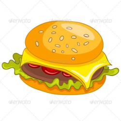 Cartoon Food Hamburger art, avatar, beef, bread, bun, burger ...