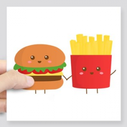 Burger Stickers - CafePress