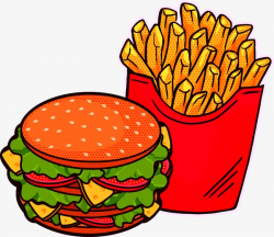 Fries Burger, French Fries, Hamburger, Food PNG and Vector for Free ...