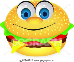 Vector Art - Burger cartoon character. Clipart Drawing gg67840912 ...