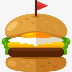 A Burger, Hamburger, Food, Cartoon PNG Image and Clipart for Free ...
