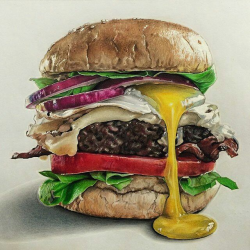 Risultati immagini per colored pencils hamburger | رسم | Pinterest ...