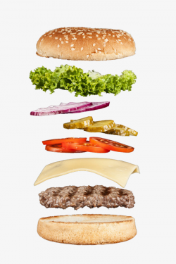 Layered Burger, Hamburger, Western, Fast Food PNG Image and Clipart ...
