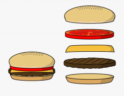 Hamburger Clipart Burger Bun - Burger Patty Clipart ...