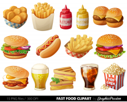 Fast Food Clipart Hamburger Clip art Food Vector graphic Food clip ...