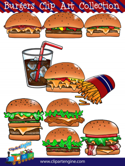 Burgers Clip Art Collection for Personal and Commercial Use