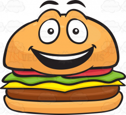 Happy Cheeseburger With Delighted Look On Face #beef ...